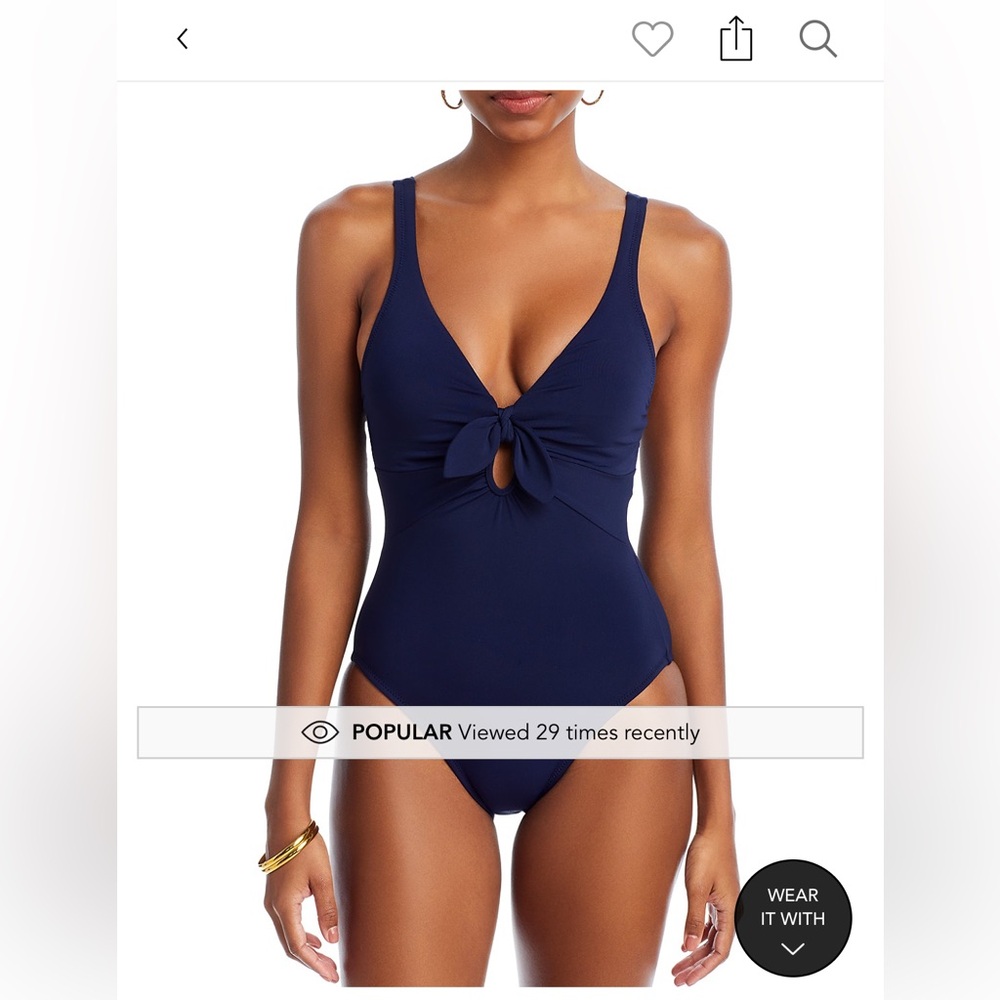Robin Piccone Ava Plunge One Piece Swimsuit